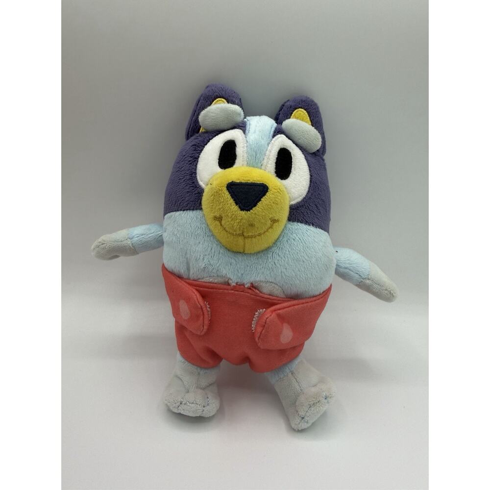 Bluey & Friends BABY BLUEY 8” Plush Blue Dog Red Diaper 2018 Moose Toys Used